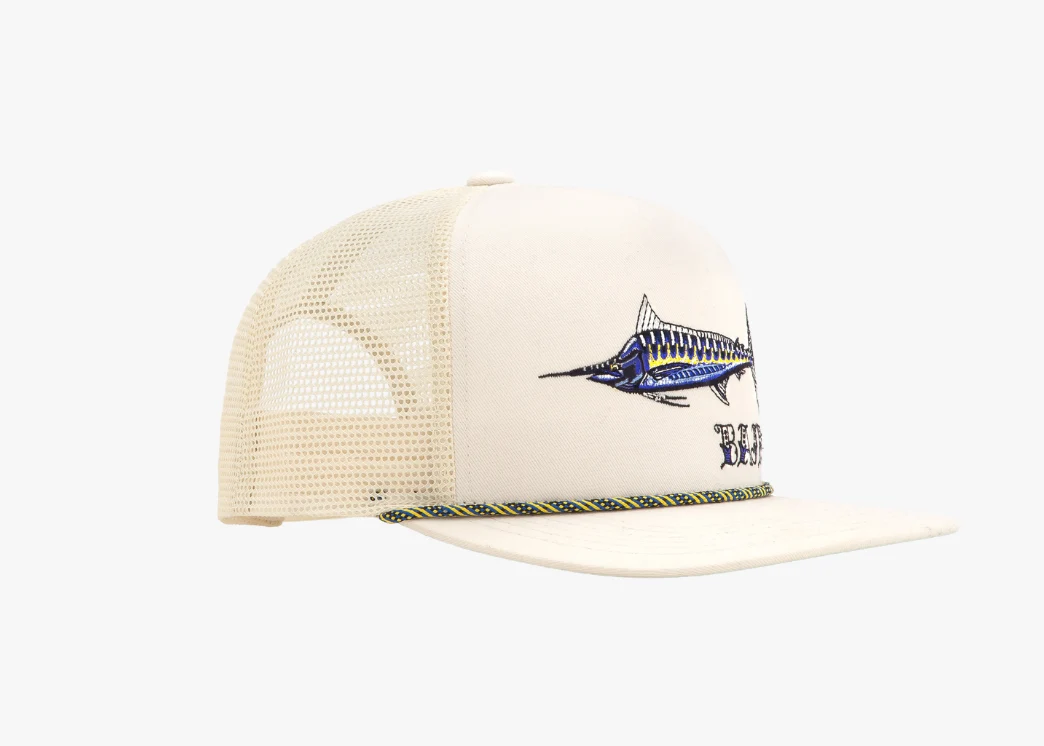 Black Marlin - Flat Brim Twill Trucker Hat - Image 5
